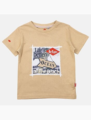 Lee Cooper - T-shirt manches courtes garçon avec imprime ocean