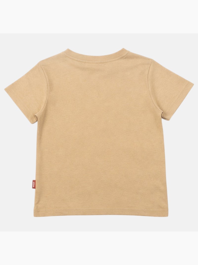 Lee Cooper - T-shirt manches courtes garçon avec imprime ocean Beige - Kiabi
