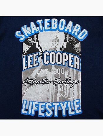 Lee Cooper - T-shirt manches courtes garçon avec imprime skateboard