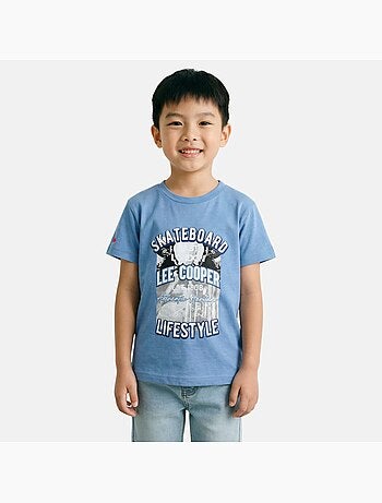 Lee Cooper - T-shirt manches courtes garçon avec imprime skateboard