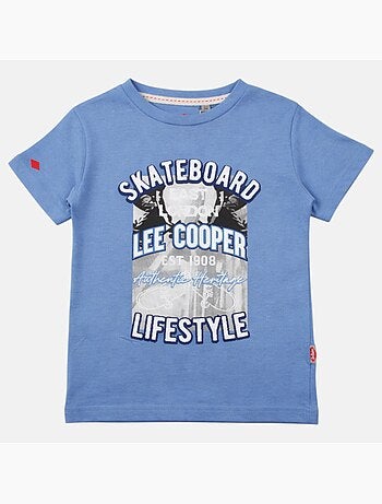 Lee Cooper - T-shirt manches courtes garçon avec imprime skateboard