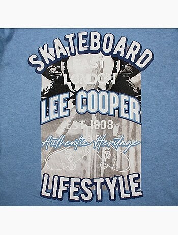 Lee Cooper - T-shirt manches courtes garçon avec imprime skateboard