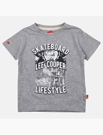 Lee Cooper - T-shirt manches courtes garçon avec imprime skateboard