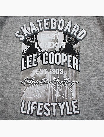 Lee Cooper - T-shirt manches courtes garçon avec imprime skateboard