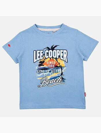 Lee Cooper - T-shirt manches courtes garçon avec motif plage