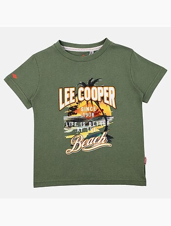 Lee Cooper - T-shirt manches courtes garçon avec motif plage
