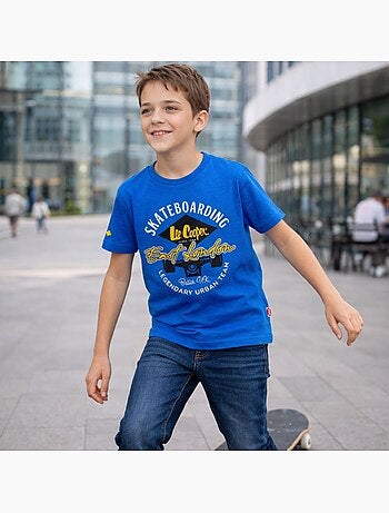 Lee Cooper - T-shirt manches courtes garçon avec imprimé