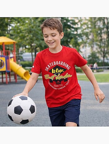 Lee Cooper - T-shirt manches courtes garçon avec imprimé