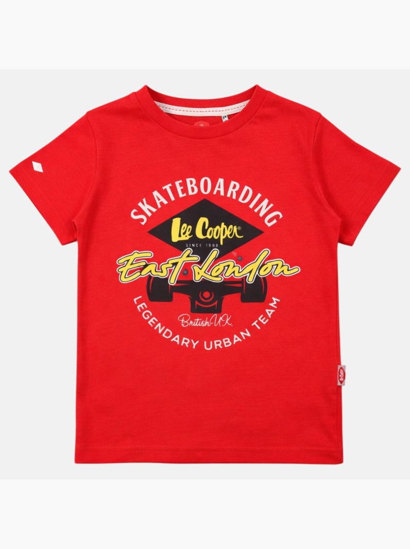 Lee Cooper - T-shirt manches courtes garçon Rouge - Kiabi