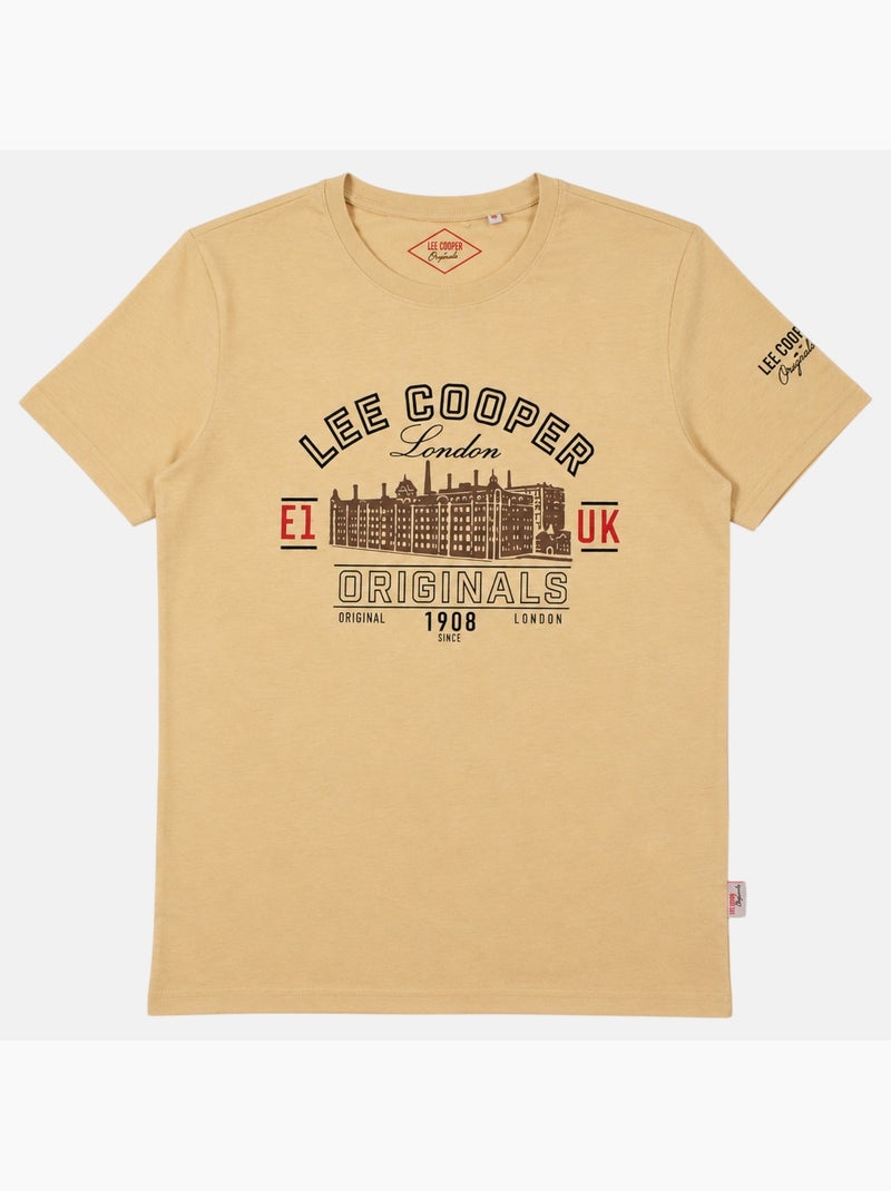 Lee Cooper - T-shirt manches courtes homme Beige - Kiabi