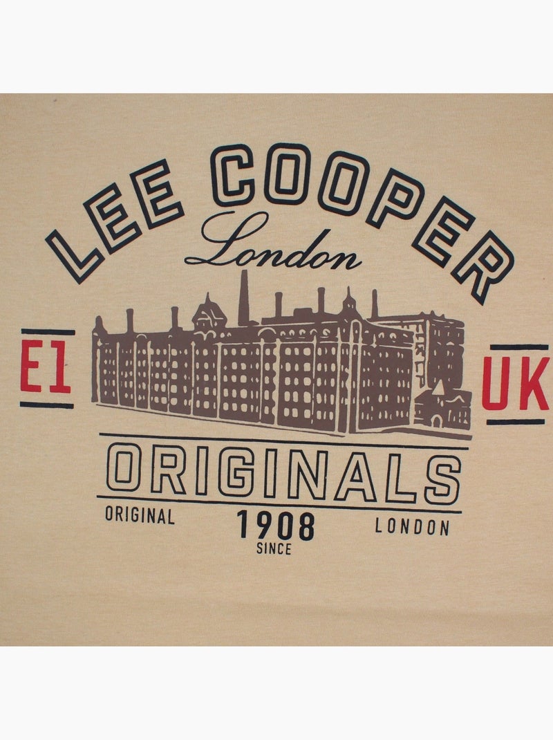 Lee Cooper - T-shirt manches courtes homme Beige - Kiabi