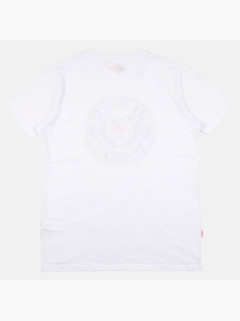 Lee cooper - t-shirt manches courtes imprimé, col rond Blanc - Kiabi