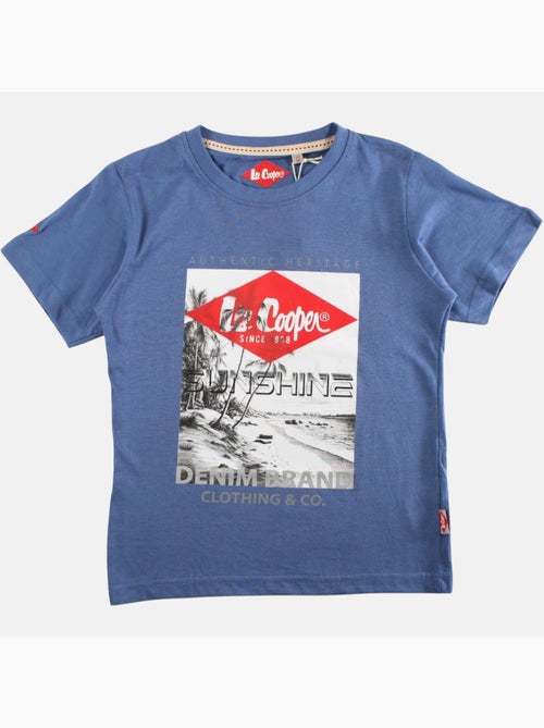Lee cooper - t-shirt manches courtes imprimé, col rond - Kiabi