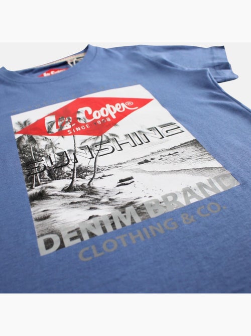 Lee cooper - t-shirt manches courtes imprimé, col rond - Kiabi