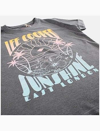 Lee cooper - t-shirt manches courtes imprimé, col rond
