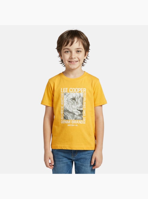 Lee cooper - t-shirt manches courtes imprimé, col rond - Kiabi
