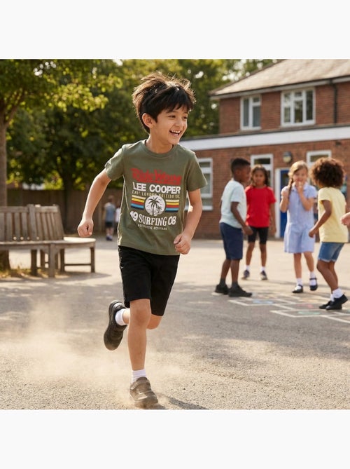 Lee cooper - t-shirt manches courtes imprimé, col rond - Kiabi