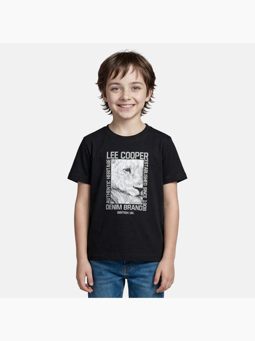 Lee cooper - t-shirt manches courtes imprimé, col rond - Kiabi