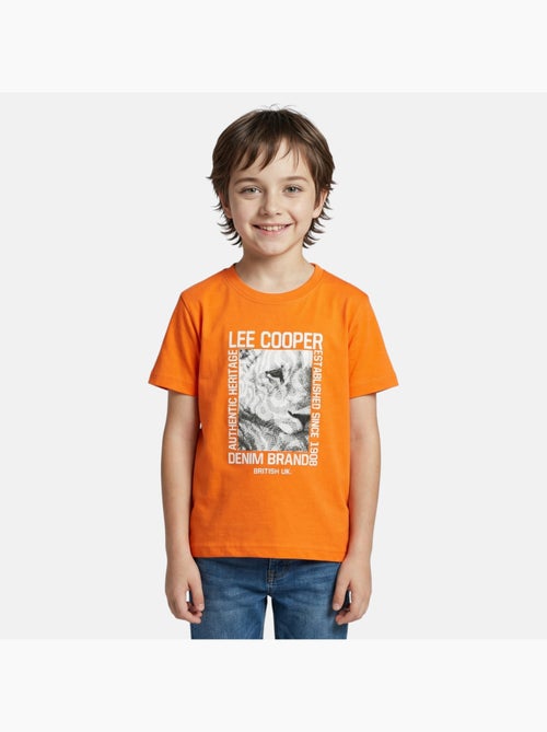 Lee cooper - t-shirt manches courtes imprimé, col rond - Kiabi
