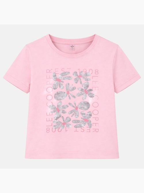 Lee cooper - t-shirt manches courtes imprimé, col rond - Kiabi