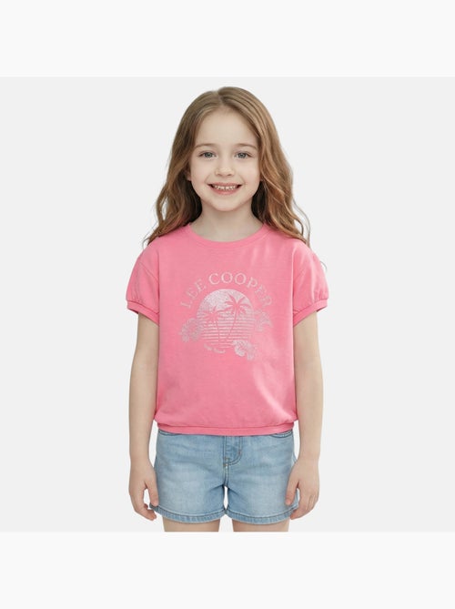 Lee cooper - t-shirt manches courtes imprimé, col rond - Kiabi