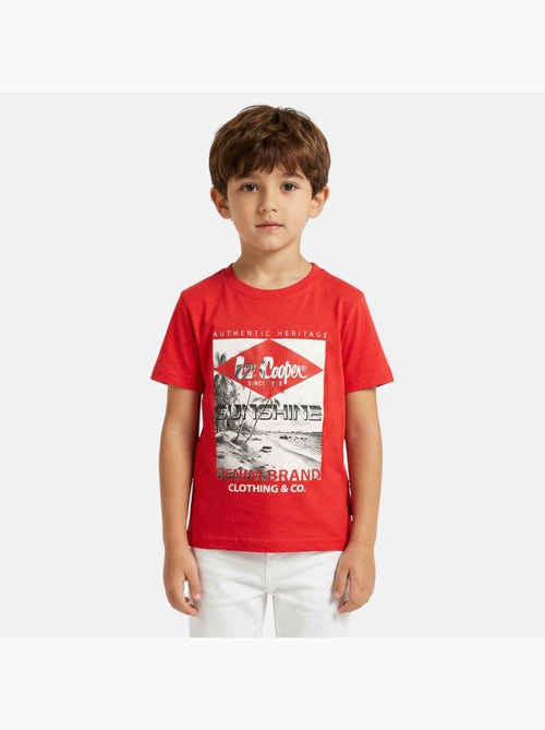 Lee cooper - t-shirt manches courtes imprimé, col rond - Kiabi
