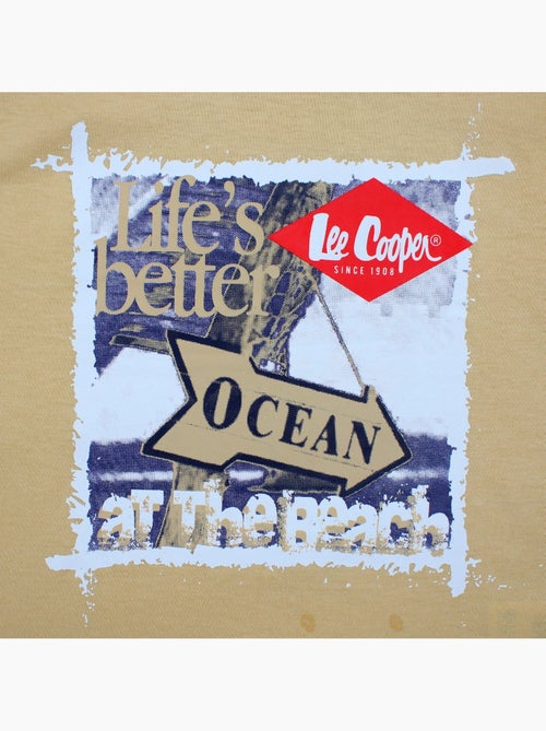 Lee cooper - t-shirt manches courtes imprimé océan, col rond - Kiabi