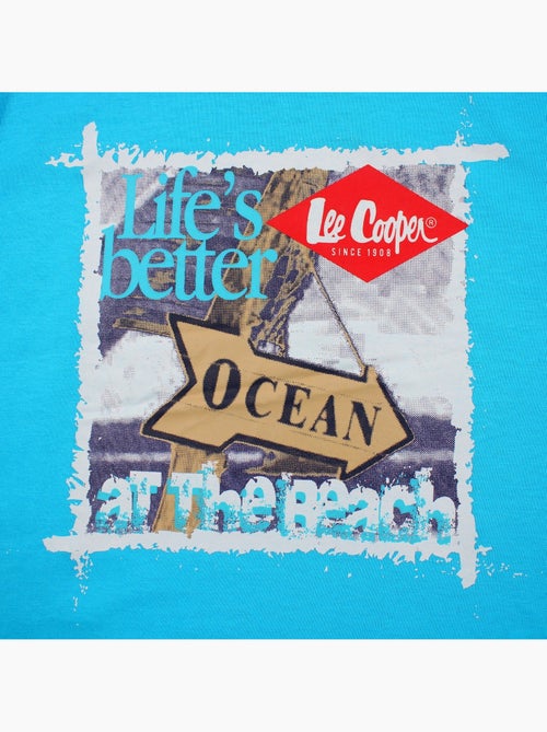 Lee cooper - t-shirt manches courtes imprimé océan, col rond - Kiabi