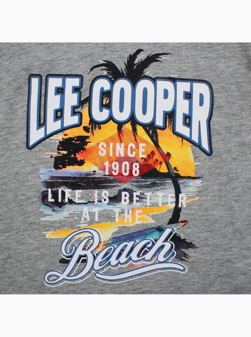 Lee cooper - t-shirt manches courtes imprimé plage, col rond - Kiabi