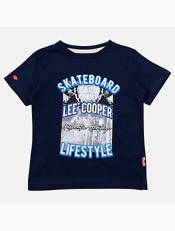 Lee cooper - t-shirt manches courtes imprimé skateboard, col rond