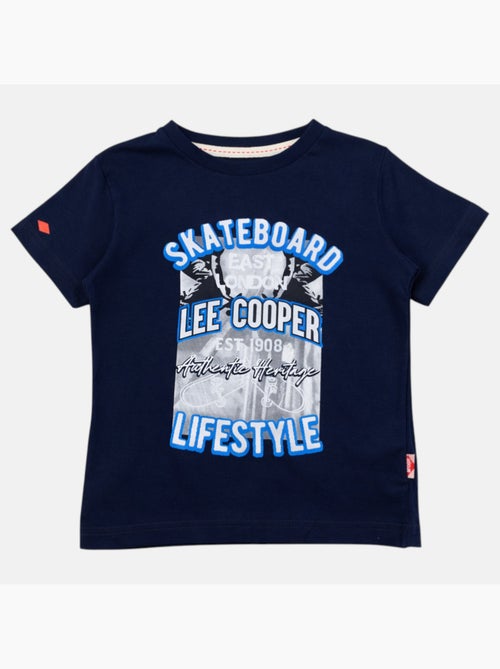 Lee cooper - t-shirt manches courtes imprimé skateboard, col rond - Kiabi