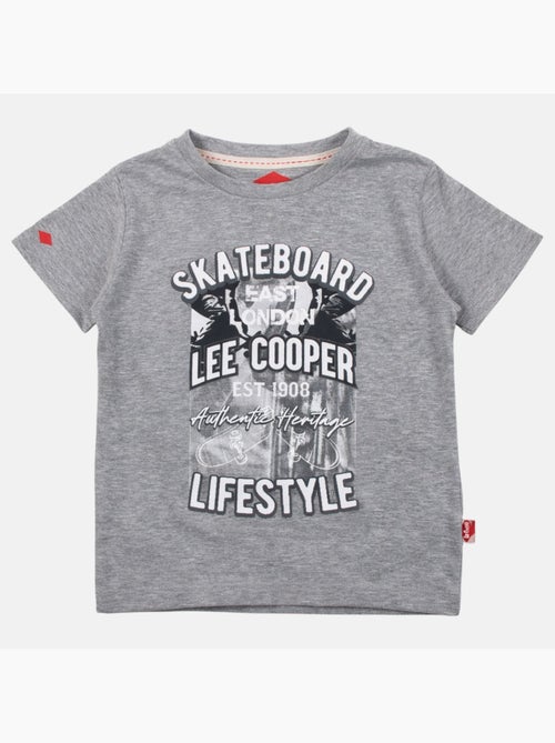 Lee cooper - t-shirt manches courtes imprimé skateboard, col rond - Kiabi