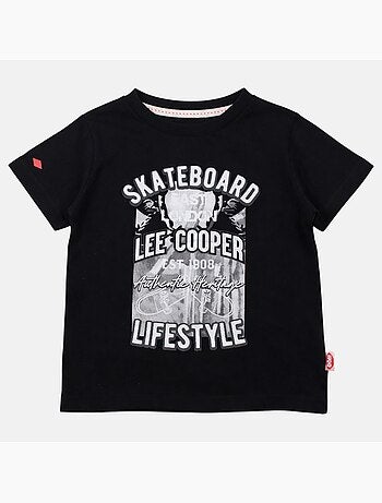 Lee cooper - t-shirt manches courtes imprimé skateboard, col rond
