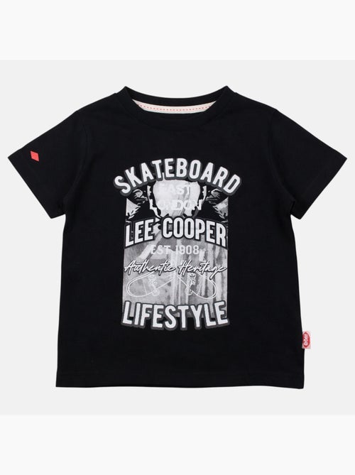 Lee cooper - t-shirt manches courtes imprimé skateboard, col rond - Kiabi