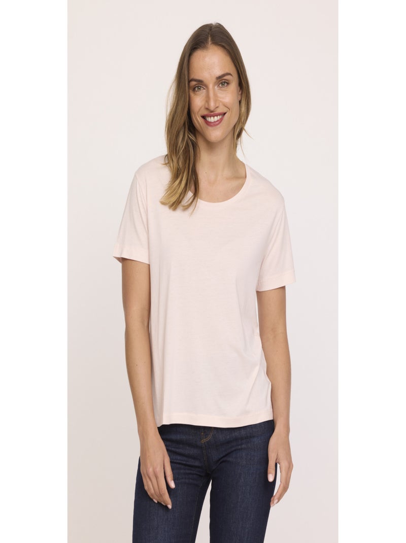 Lee Cooper - T-shirt manches courtes lyocell comfort APEKA Rose - Kiabi