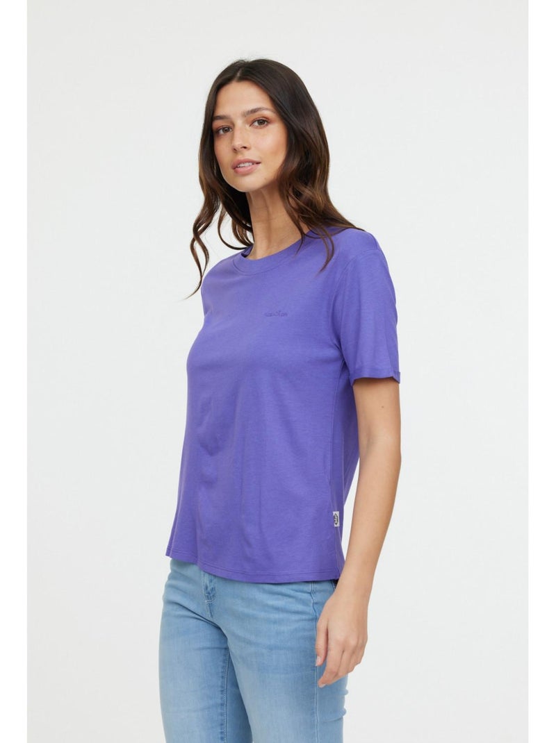 Lee Cooper - T-Shirt manches courtes modal regular AZA Violet - Kiabi