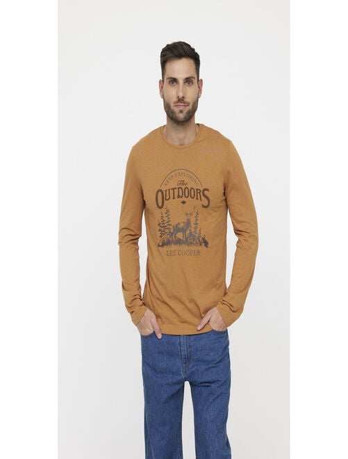 Lee Cooper - T-shirt manches longues coton regular ARIGNAL - Kiabi