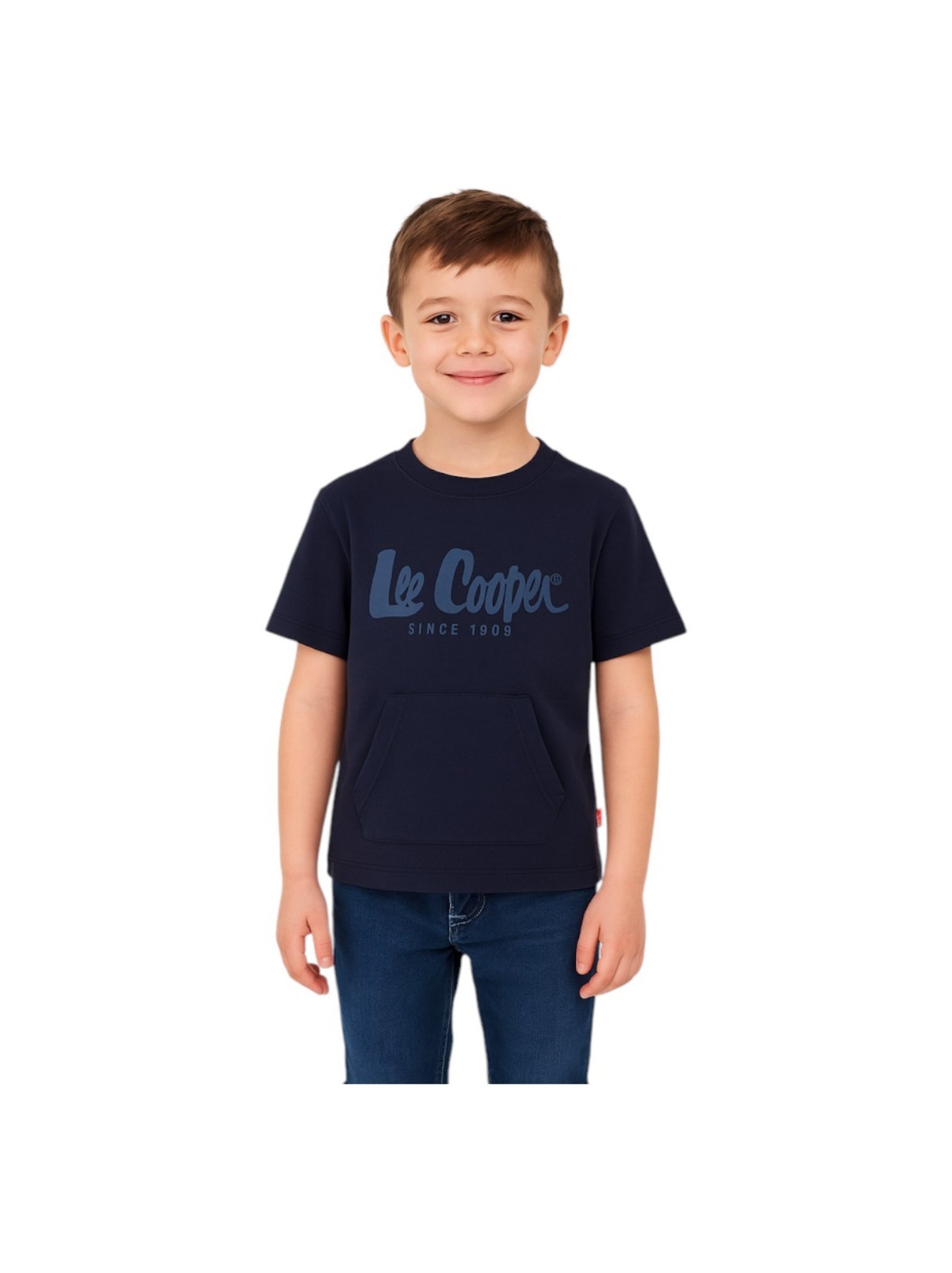 T-shirt Manches Courtes Lee Cooper Garçon 14 Ans - Bleu Grisé - Neuf Avec étiquette
