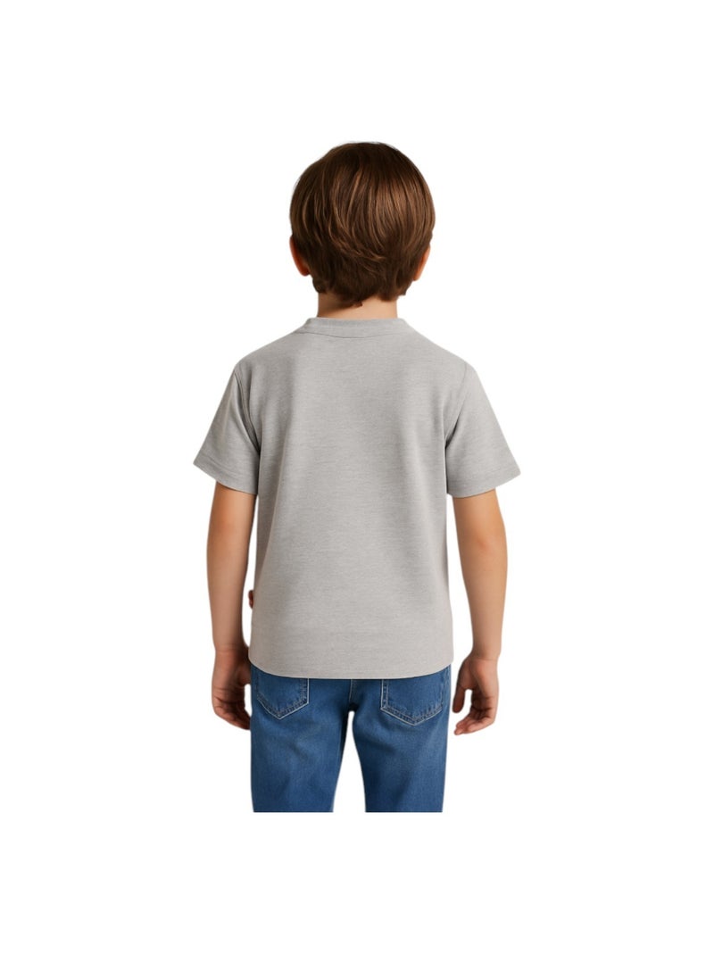 Lee Cooper - T-shirt terry manches courtes garçon Lee Cooper Gris - Kiabi