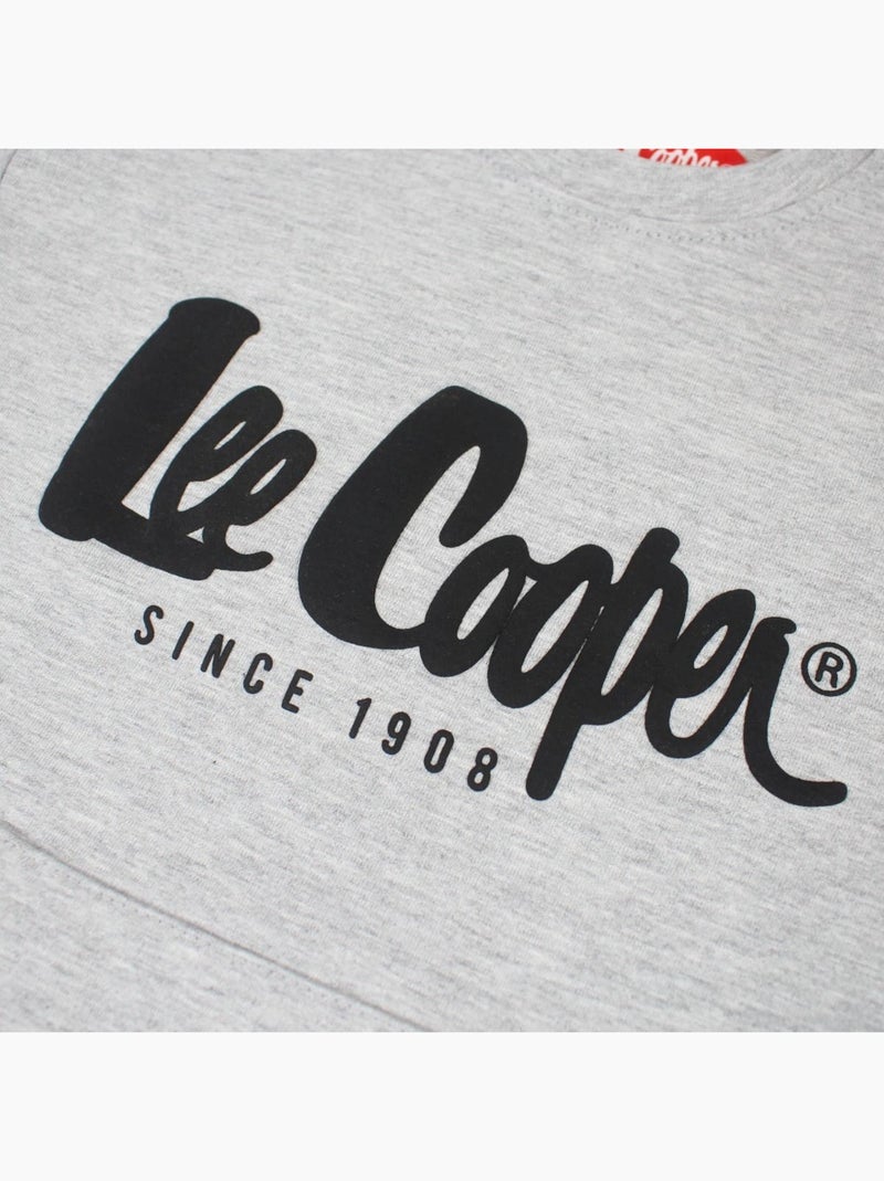 Lee Cooper - T-shirt terry manches courtes garçon Lee Cooper Gris - Kiabi