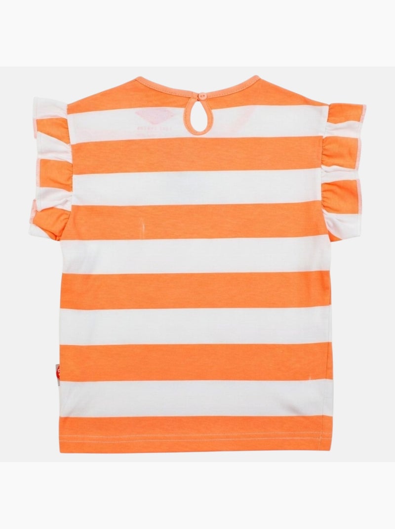 Lee Cooper - Top à rayures avec imprimé fille Orange - Kiabi
