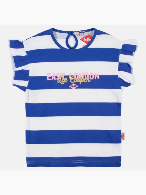 Lee Cooper - Top à rayures avec imprimé fille - Kiabi