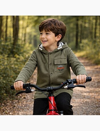 Lee cooper - veste à capuche boutonnée, manches longues et poche poitrine