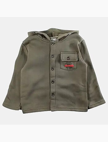 Lee cooper - veste à capuche boutonnée, manches longues et poche poitrine