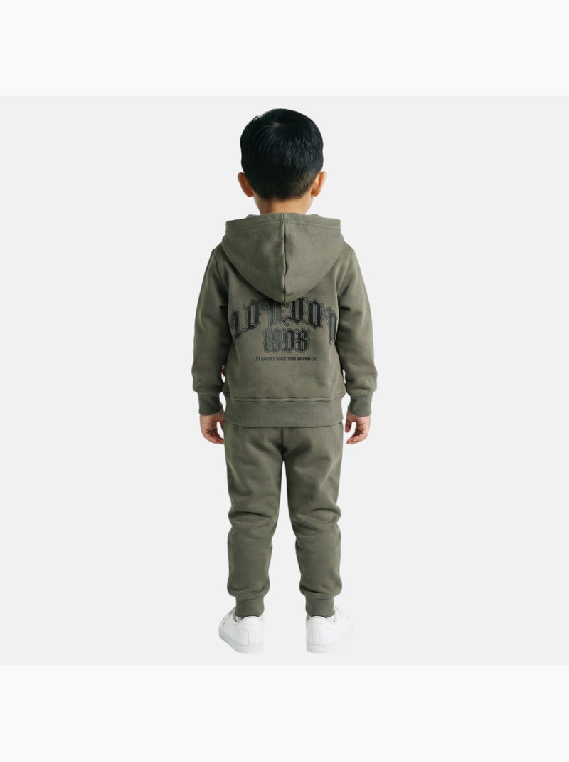 Lee Cooper - Veste à capuche et pantalon de jogging Kaki - Kiabi