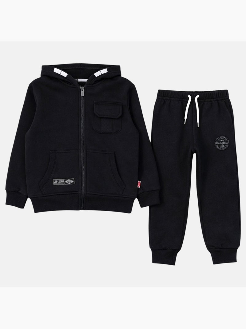 Lee Cooper - Veste à capuche et pantalon de jogging Noir - Kiabi