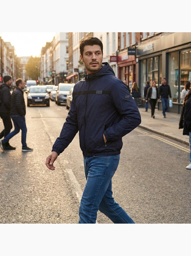 Lee Cooper - Veste coupe vent à capuche homme Bleu marine - Kiabi