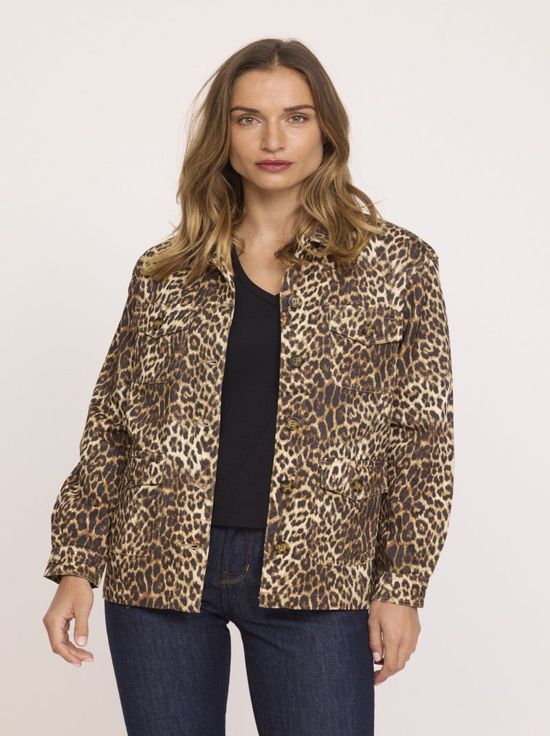 Lee Cooper - Veste FARAH Léopard Jaune - Kiabi