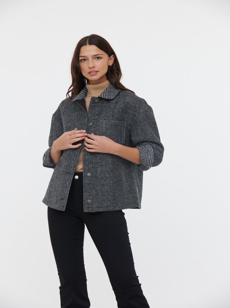 Lee Cooper - Veste FIAL Noir / Blanc Blanc - Kiabi