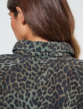 Lee Cooper - Veste Filista Léopard gris